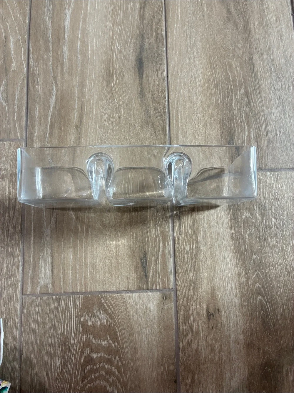 Clear Glass Triple Serving Dish